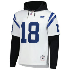 Peyton Manning Indianapolis Colts Player Name & Number Hoodie Legacy Jersey White | Mitchell & Ness