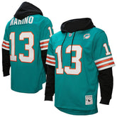 Dan Marino Miami Dolphins Player Name & Number Hoodie Legacy Jersey Aqua | Mitchell & Ness