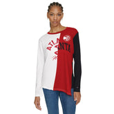 Atlanta Hawks Tommy Jeans Women's Amelia Color Blocked Long Sleeve T-Shirt White/Red - NBA