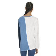 Memphis Grizzlies Tommy Jeans Women's Amelia Color Blocked Long Sleeve T-Shirt White/Light Blue - NBA