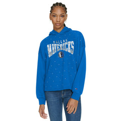 Dallas Mavericks Tommy Jeans Women's Stella Cropped Pullover Hoodie Blue - NBA