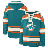 Miami Dolphins '47 Superior Lacer Pullover Hoodie Aqua | 47 brand