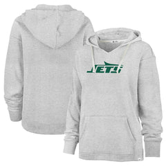 New York Jets '47 Women's Premier Kennedy V-Neck Pullover Hoodie Gray | 47 brand