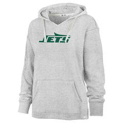 New York Jets '47 Women's Premier Kennedy V-Neck Pullover Hoodie Gray | 47 brand