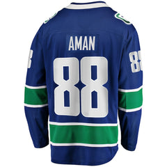 Nils Aman Vancouver Canucks Fanatics Home Premier Breakaway Player Jersey - Blue - NHL