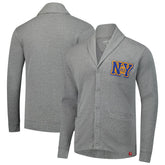 New York Knicks Sportiqe Unisex Henshaw Full-Button Cardigan Sweater Heather Gray - NBA