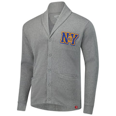New York Knicks Sportiqe Unisex Henshaw Full-Button Cardigan Sweater Heather Gray - NBA