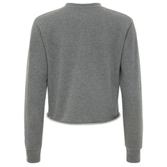 New York Knicks Sportiqe Women's Varsity Collection Kacey Cropped Pullover Sweatshirt Heather Gray - NBA