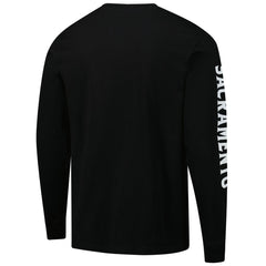 Sacramento Kings Sportiqe Unisex Wales Heavyweight Pocket Long Sleeve T-Shirt Black - NBA