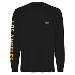 Los Angeles Lakers Sportiqe Unisex Wales Heavyweight Pocket Long Sleeve T-Shirt Black - NBA
