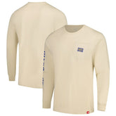 Golden State Warriors Sportiqe Unisex Wales Heavyweight Pocket Long Sleeve T-Shirt Cream - NBA