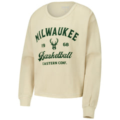 Milwaukee Bucks Sportiqe Unisex High Country Collection Cullen Waffle Knit Long Sleeve T-Shirt Cream - NBA