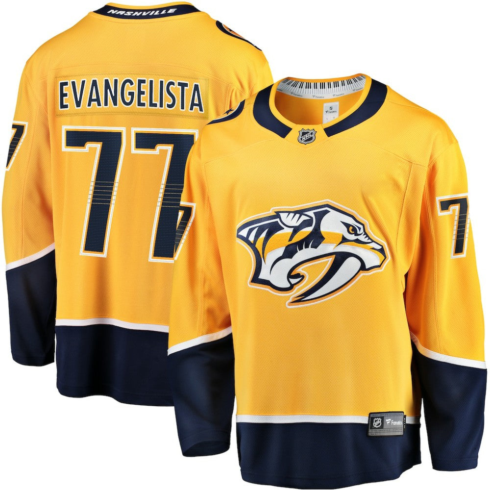 Luke Evangelista Nashville Predators Fanatics Premier Breakaway Player Jersey - Gold - NHL