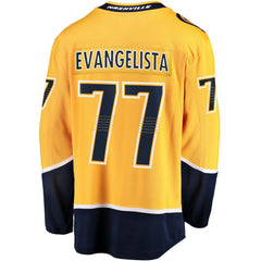 Luke Evangelista Nashville Predators Fanatics Premier Breakaway Player Jersey - Gold - NHL