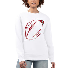 Tampa Bay Buccaneers G-III 4Her by Carl Banks Women's Football Logo Graphic Fleece Tri-Blend Pullover Sweatshirt White | NFL