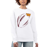 Washington Commanders G-III 4Her by Carl Banks Women's Football Logo Graphic Fleece Tri-Blend Pullover Sweatshirt White | NFL