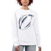 Seattle Seahawks G-III 4Her by Carl Banks Women's Football Logo Graphic Fleece Tri-Blend Pullover Sweatshirt White | NFL