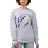 Minnesota Vikings G-III 4Her by Carl Banks Women's Football Logo Graphic Fleece Tri-Blend Pullover Sweatshirt Heather Gray | NFL