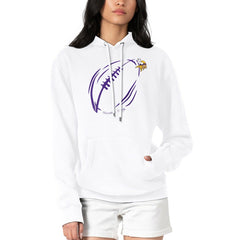 Minnesota Vikings G-III 4Her by Carl Banks Women's Football Logo Fleece Tri-Blend Pullover Hoodie White | NFL