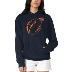 Chicago Bears G-III 4Her by Carl Banks Women's Football Logo Fleece Tri-Blend Pullover Hoodie Navy | NFL