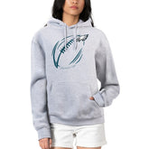 Philadelphia Eagles G-III 4Her by Carl Banks Women's Football Logo Fleece Tri-Blend Pullover Hoodie Heather Gray | NFL