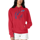 Buffalo Bills G-III 4Her by Carl Banks Women's Football Logo Fleece Tri-Blend Pullover Hoodie Red | NFL