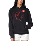 San Francisco 49ers G-III 4Her by Carl Banks Women's Football Logo Fleece Tri-Blend Pullover Hoodie Black | NFL