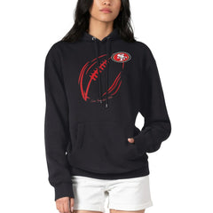 San Francisco 49ers G-III 4Her by Carl Banks Women's Football Logo Fleece Tri-Blend Pullover Hoodie Black | NFL