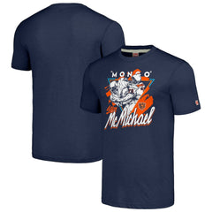 Steve McMichael Chicago Bears Homage Unisex Caricature Retired Player Tri-Blend T-Shirt Navy | NFL