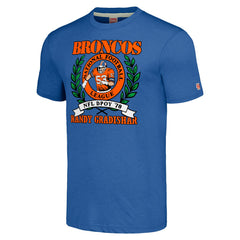 Randy Gradishar Denver Broncos Homage Unisex Caricature Retired Player Tri-Blend T-Shirt Royal | NFL