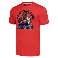 Andre Johnson Houston Texans Homage Caricature Retired Player Tri-Blend T-Shirt Red | NFL