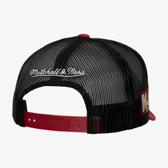 Miami Heat Hardwood Classics Blocker Foam Front Trucker Adjustable Hat White - NBA