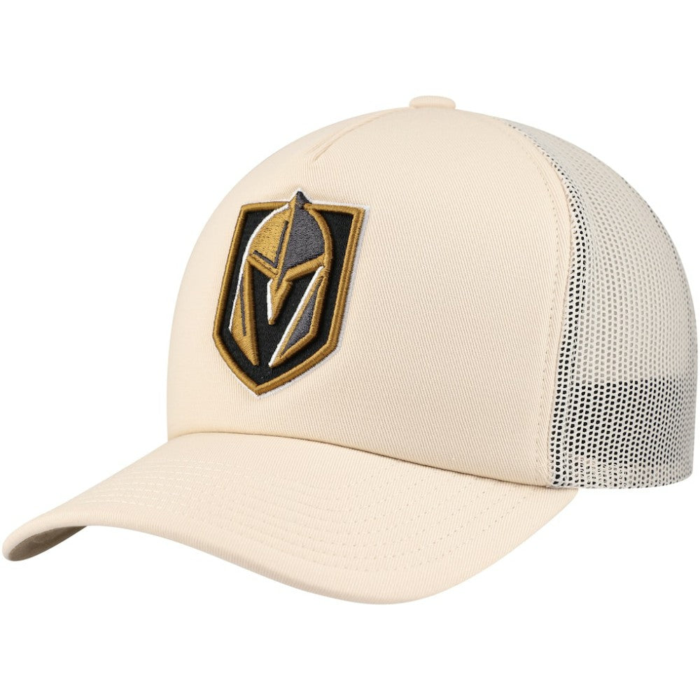 Vegas Golden Knights Mitchell & Ness Foam Front Trucker Adjustable Hat - Cream - NHL