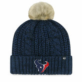 Houston Texans '47 Women's Meeko Cuffed Knit Hat with Pom Navy | 47 brand