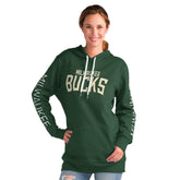 Milwaukee Bucks G-III 4Her by Carl Banks Women's Base Coach Pullover Hoodie Green - NBA