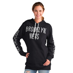 Brooklyn Nets G-III 4Her by Carl Banks Women's Base Coach Pullover Hoodie Black - NBA