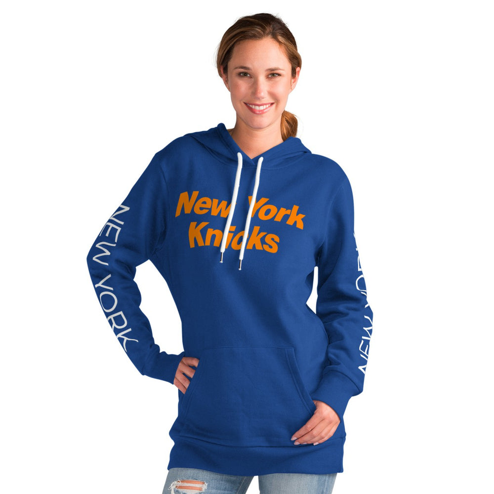New York Knicks G-III 4Her by Carl Banks Women's Base Coach Pullover Hoodie Blue - NBA