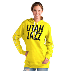 Utah Jazz G-III 4Her by Carl Banks Women's Base Coach Pullover Hoodie Gold - NBA