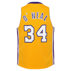 Shaquille O'Neal Los Angeles Lakers Youth 1999/00 Hardwood Classics Swingman Jersey Gold - NBA