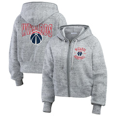 Washington Wizards WEAR by Erin Andrews Women's Speckled Radiator Full-Zip Hoodie Heather Gray - NBA