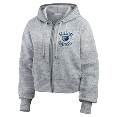 Memphis Grizzlies WEAR by Erin Andrews Women's Speckled Radiator Full-Zip Hoodie Heather Gray - NBA