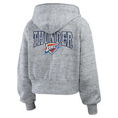 Oklahoma City Thunder WEAR by Erin Andrews Women's Speckled Radiator Full-Zip Hoodie Heather Gray - NBA