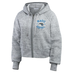 Orlando Magic WEAR by Erin Andrews Women's Speckled Radiator Full-Zip Hoodie Heather Gray - NBA