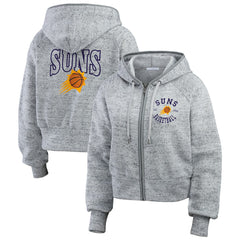 Phoenix Suns WEAR by Erin Andrews Women's Speckled Radiator Full-Zip Hoodie Heather Gray - NBA