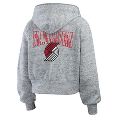 Portland Trail Blazers WEAR by Erin Andrews Women's Speckled Radiator Full-Zip Hoodie Heather Gray - NBA