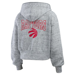Toronto Raptors WEAR by Erin Andrews Women's Speckled Radiator Full-Zip Hoodie Heather Gray - NBA