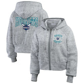 Charlotte Hornets WEAR by Erin Andrews Women's Speckled Radiator Full-Zip Hoodie Heather Gray - NBA