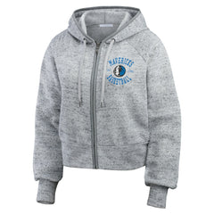Dallas Mavericks WEAR by Erin Andrews Women's Speckled Radiator Full-Zip Hoodie Heather Gray - NBA