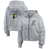 Indiana Pacers WEAR by Erin Andrews Women's Speckled Radiator Full-Zip Hoodie Heather Gray - NBA