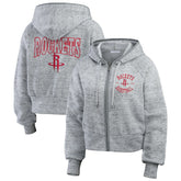 Houston Rockets WEAR by Erin Andrews Women's Speckled Radiator Full-Zip Hoodie Heather Gray - NBA